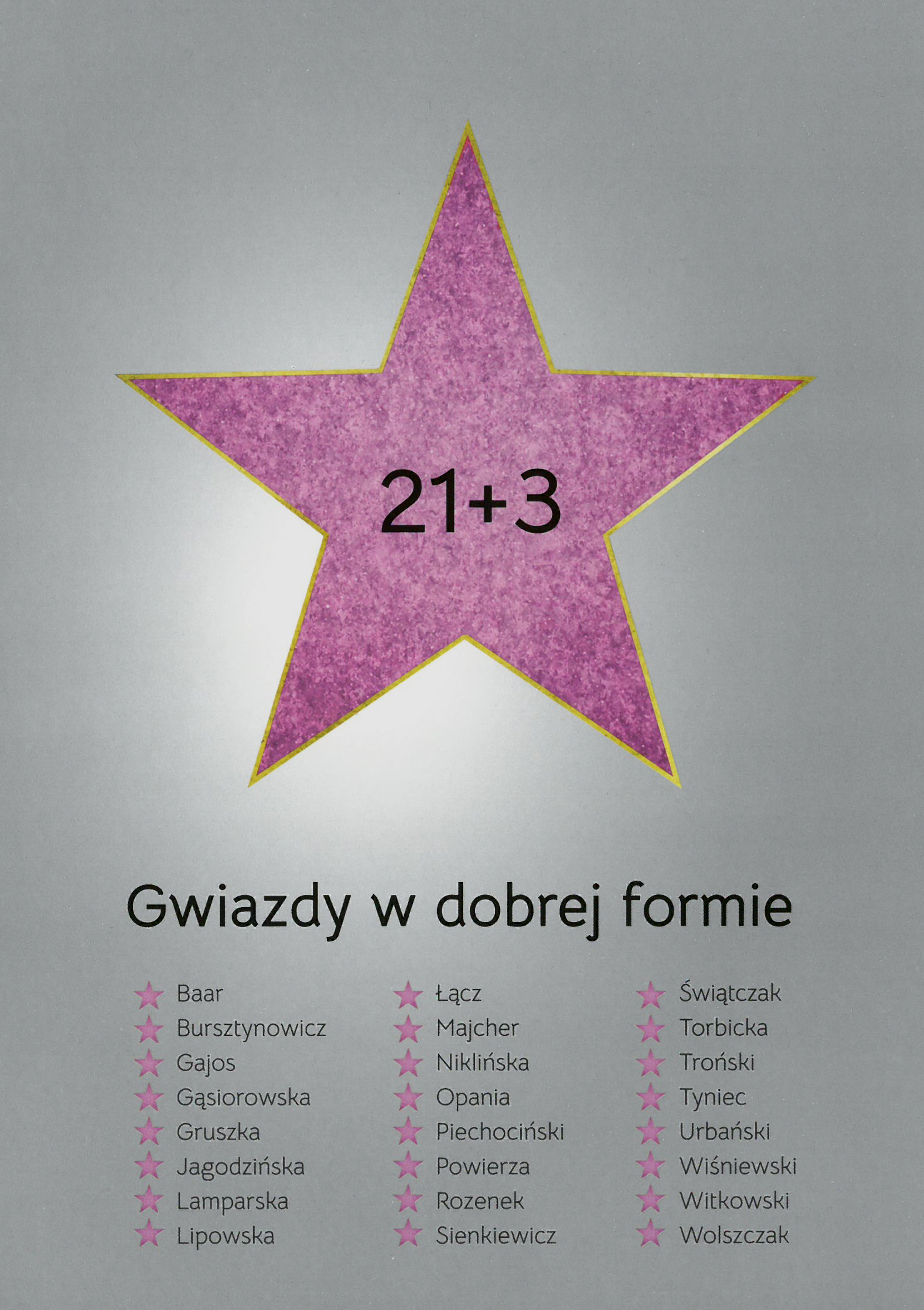 21+3 Gwiazdy w dobrej formie 21 + 3 Gwiazdy w dobrej formie