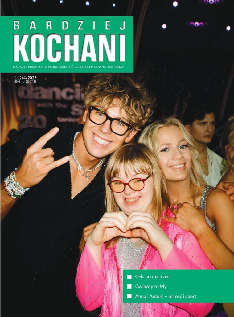 okładka kwartalnika bardziej kochani, na okładce mikołaj bagiński z siostrą matyldą oraz partnerką z tańca z gwiazdami